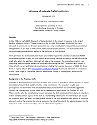 A Review of Iceland’s Draft Constitution